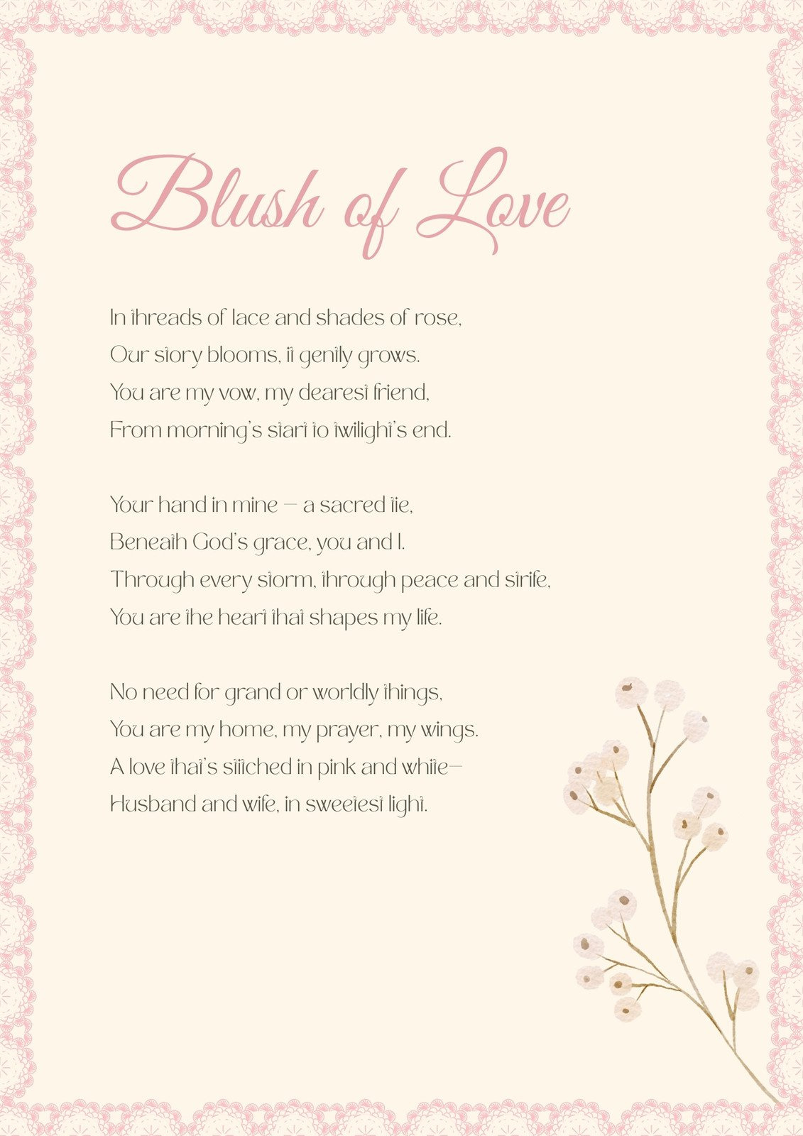 Free And Customizable Poem Templates intended for Free Printable Romantic Poems