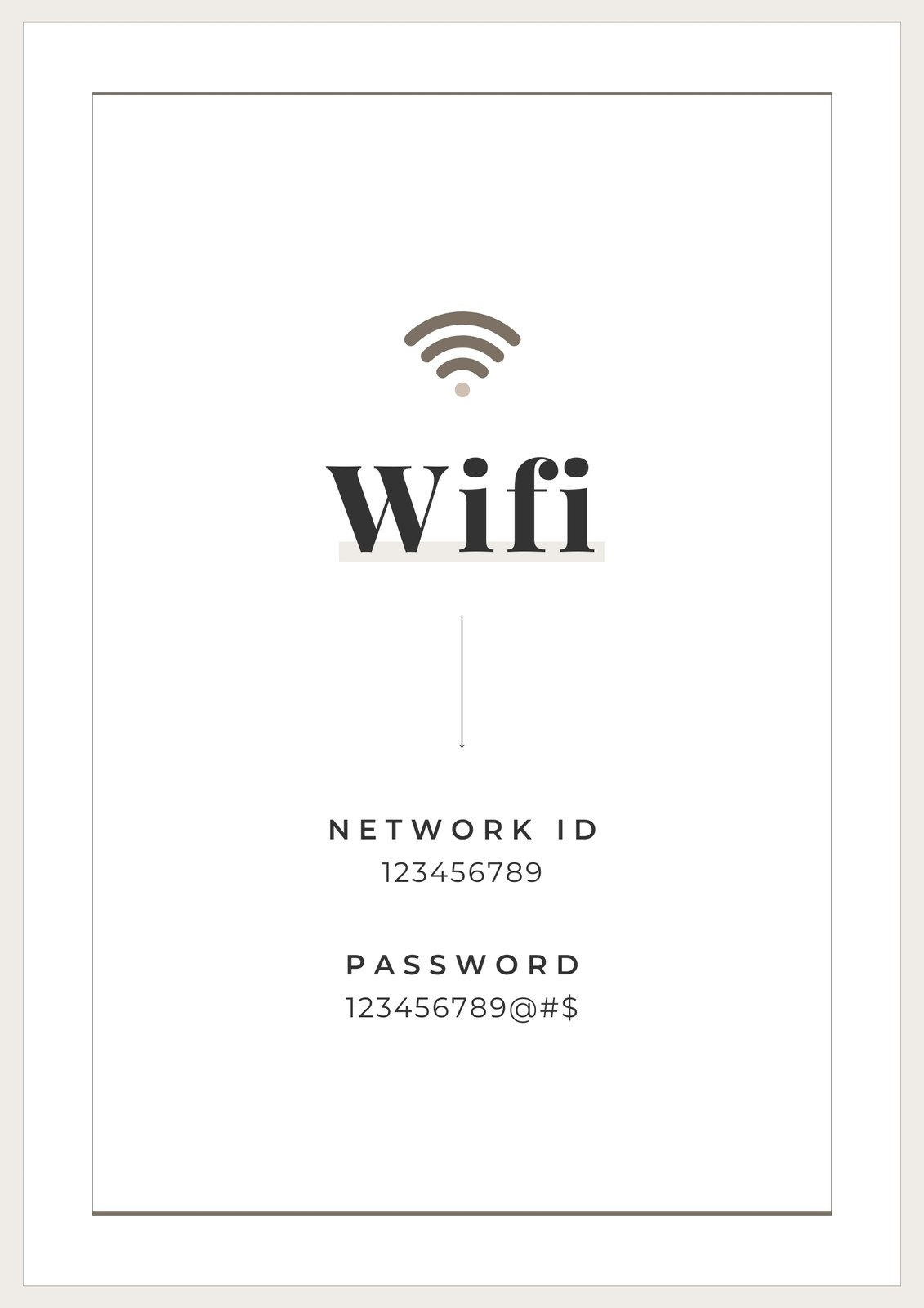 Free And Customizable Wifi Templates in Free Printable Wifi Sign
