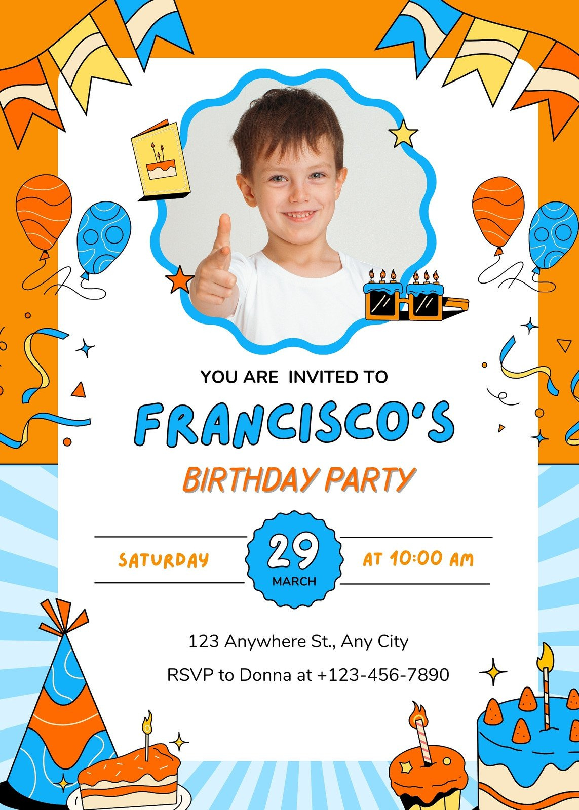 Free And Printable Birthday Invitation Templates | Canva for Make Your Own Birthday Party Invitations Free Printable