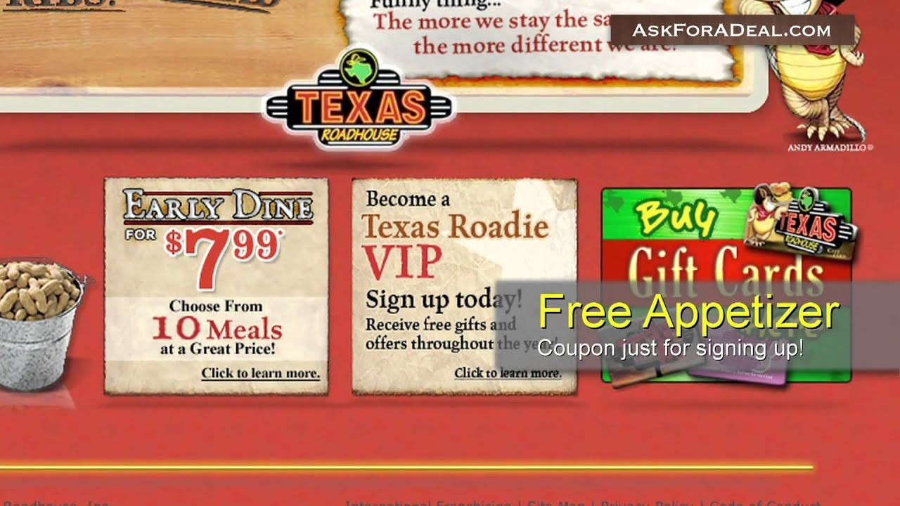 Free Appetizer Or Sidekick @ Texas Roadhouse For Your Birthday within Texas Roadhouse Printable Coupons Free Appetizer