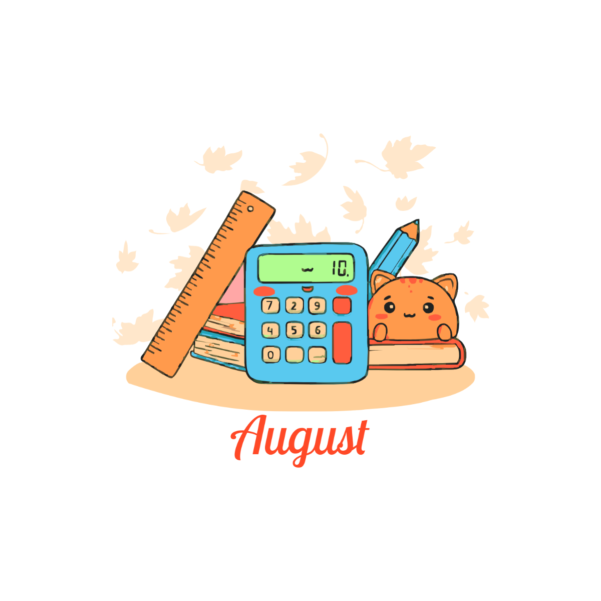 Free August Back To School Clipart Template To Edit Online within Free Printable Clipart For August