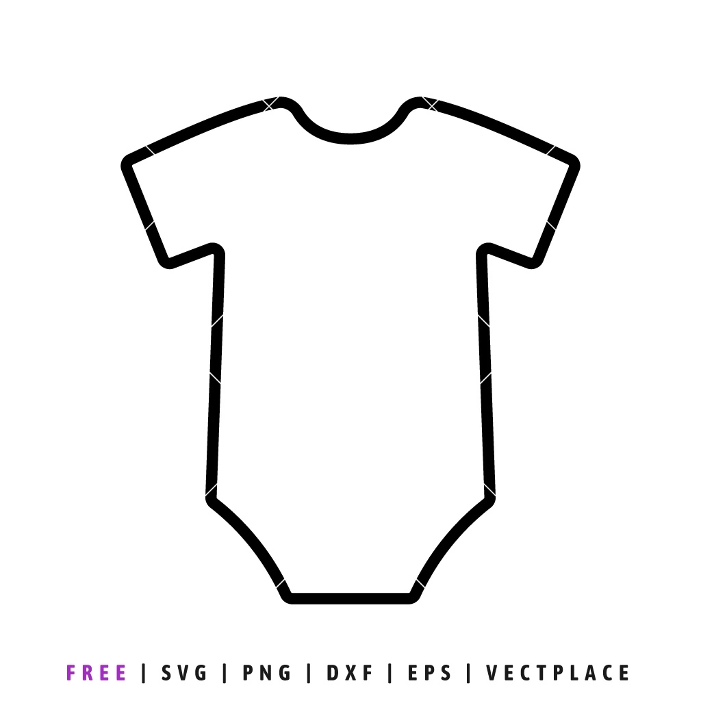 Free Baby Onesie Outline Svg - Vectplace - Worksheets Library regarding Free Printable Baby Onesie Template