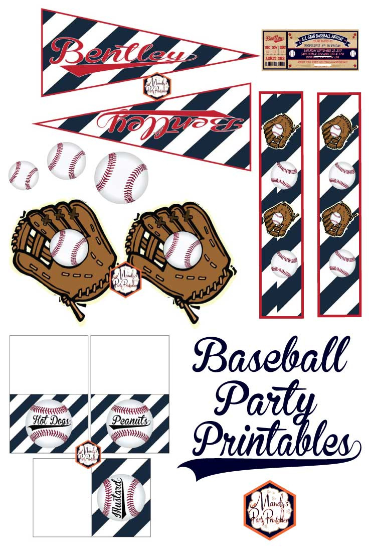 Free Baseball Party Printables - Mandy'S Party Printables intended for Free Baseball Printables