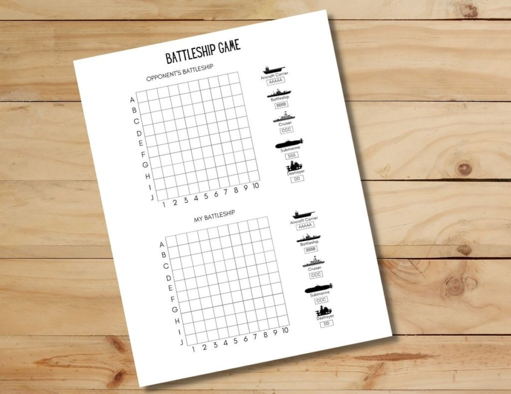Free Battleship Printable Pdf - Originalmom for Free Printable Battleship Game
