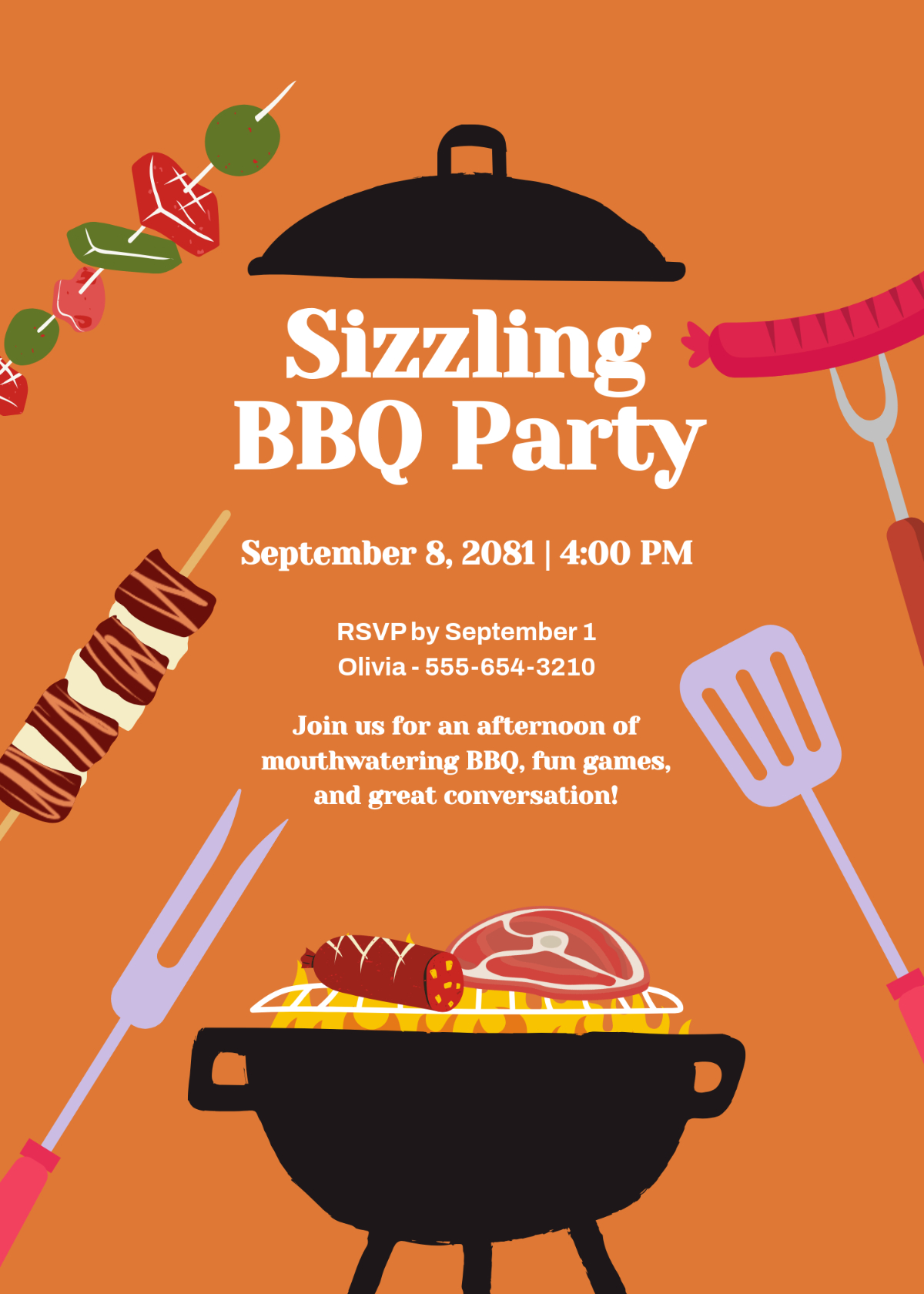 Free Bbq Invitation Templates, Editable And Printable within Free Printable Cookout Invitations