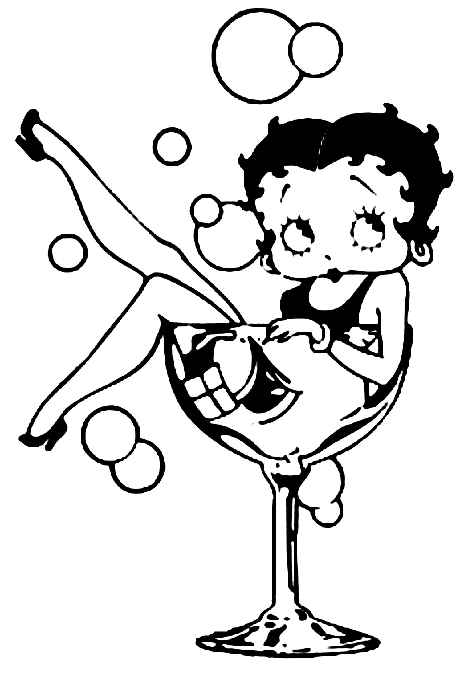 Free Betty Boop Drawing To Print And Color - Betty Boop Coloring Pages inside Free Printable Betty Boop