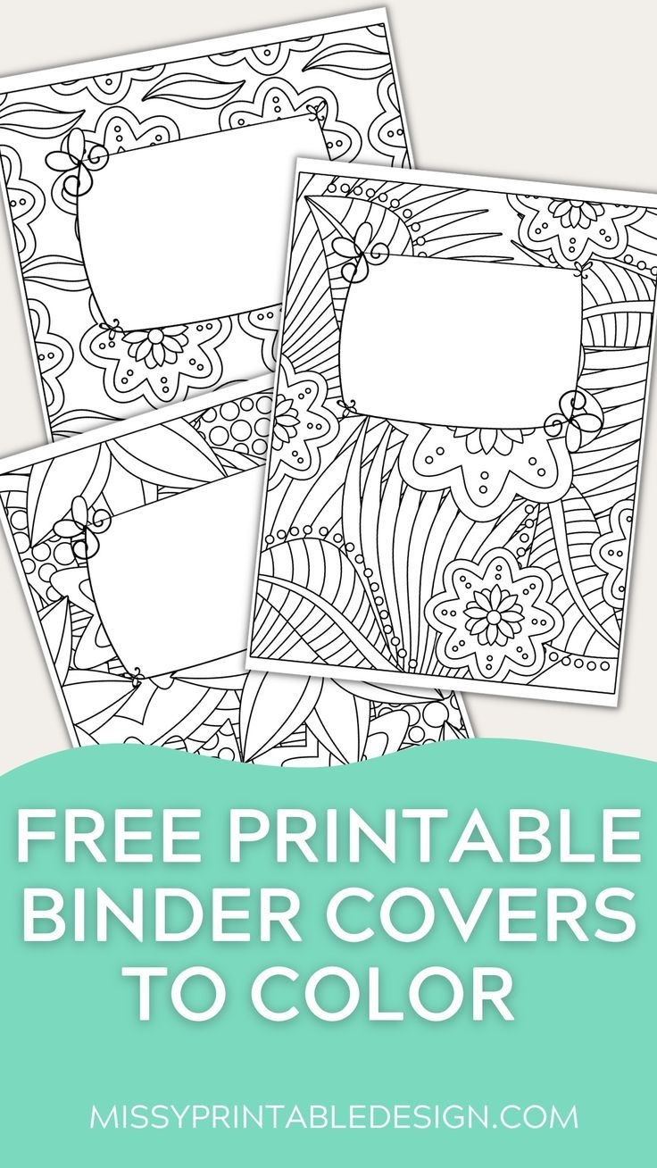 Free Binder Cover Printables pertaining to Free Printable Binder Covers To Color