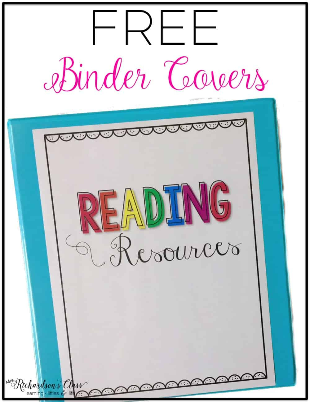 Free Binder Covers - Mrs. Richardson'S Class pertaining to Free Printable Teacher Binder Covers