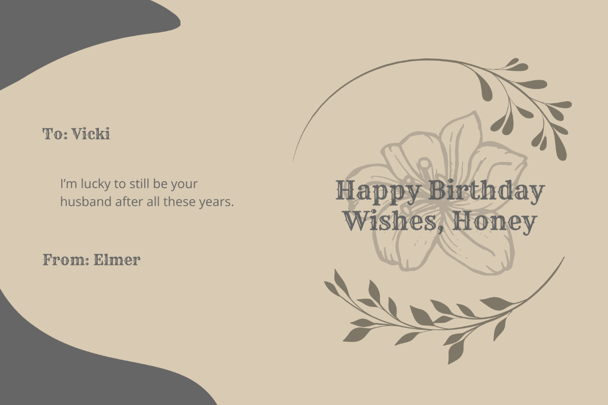 Free Birthday Card For Wife Templates, Editable And Printable intended for Free Printable Birthday Cards For Wife