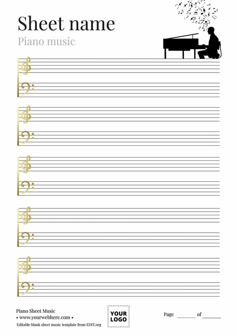 Free Blank Music Sheets To Print - Worksheets Library inside Sheet Music Online Free Printable