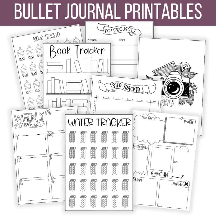 Free Bullet Journal Printables | Masha Plans throughout Bullet Journal Printables Free