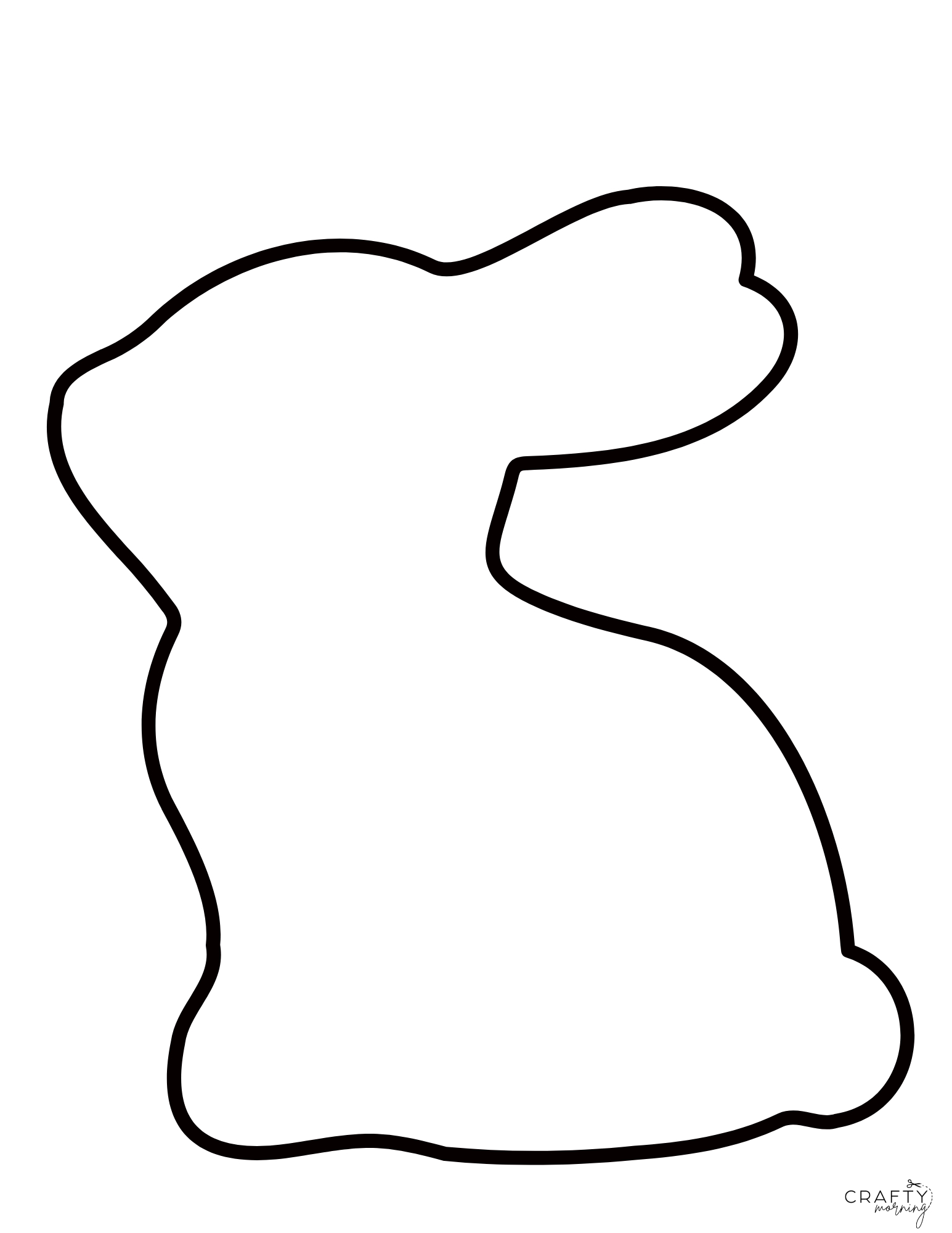 Free Bunny Outlines (Printable Templates) - Crafty Morning in Free Printable Rabbit Template