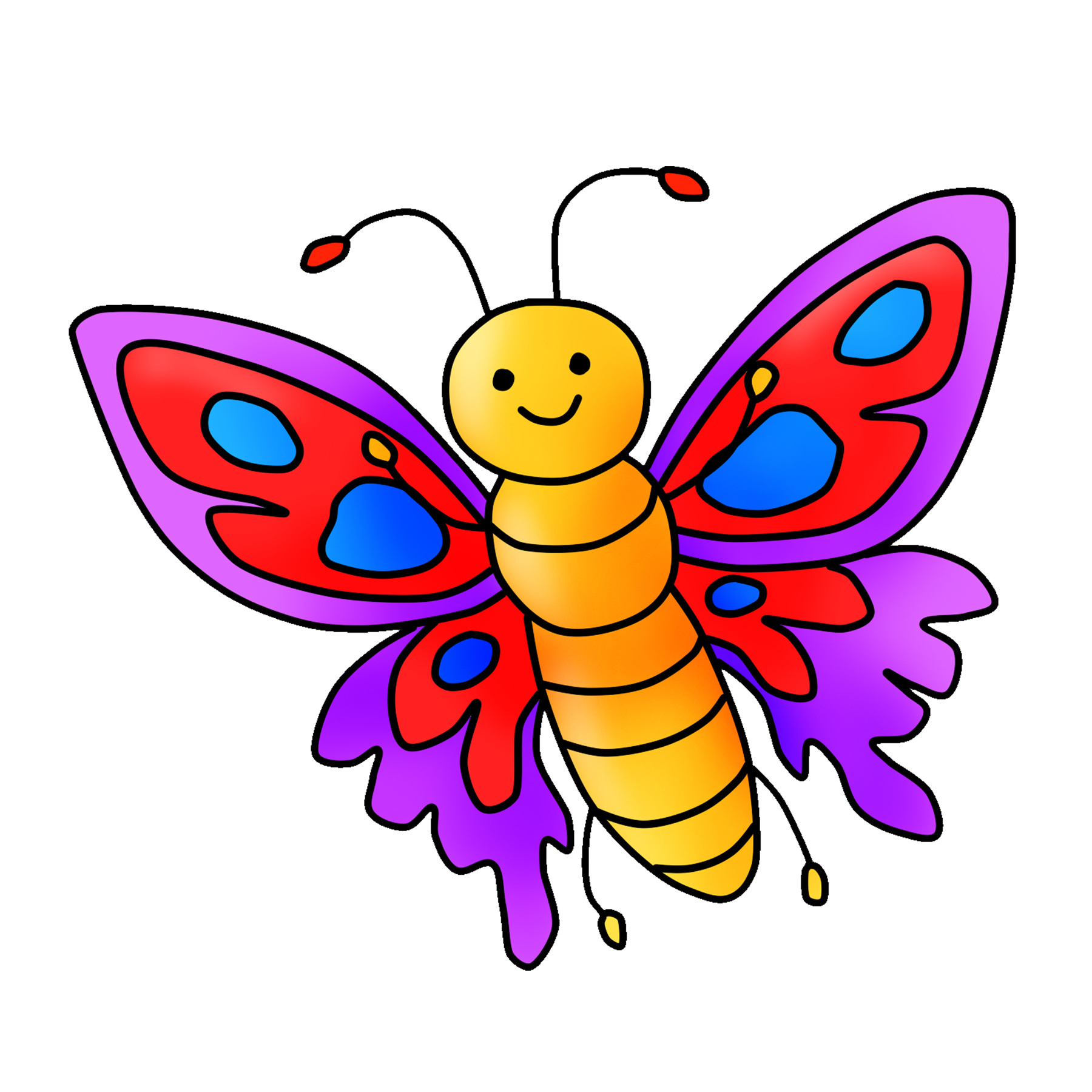 Free Butterfly Clipart Digital Graphic Download | Clipart 4 School pertaining to Free Printable Butterfly Clipart