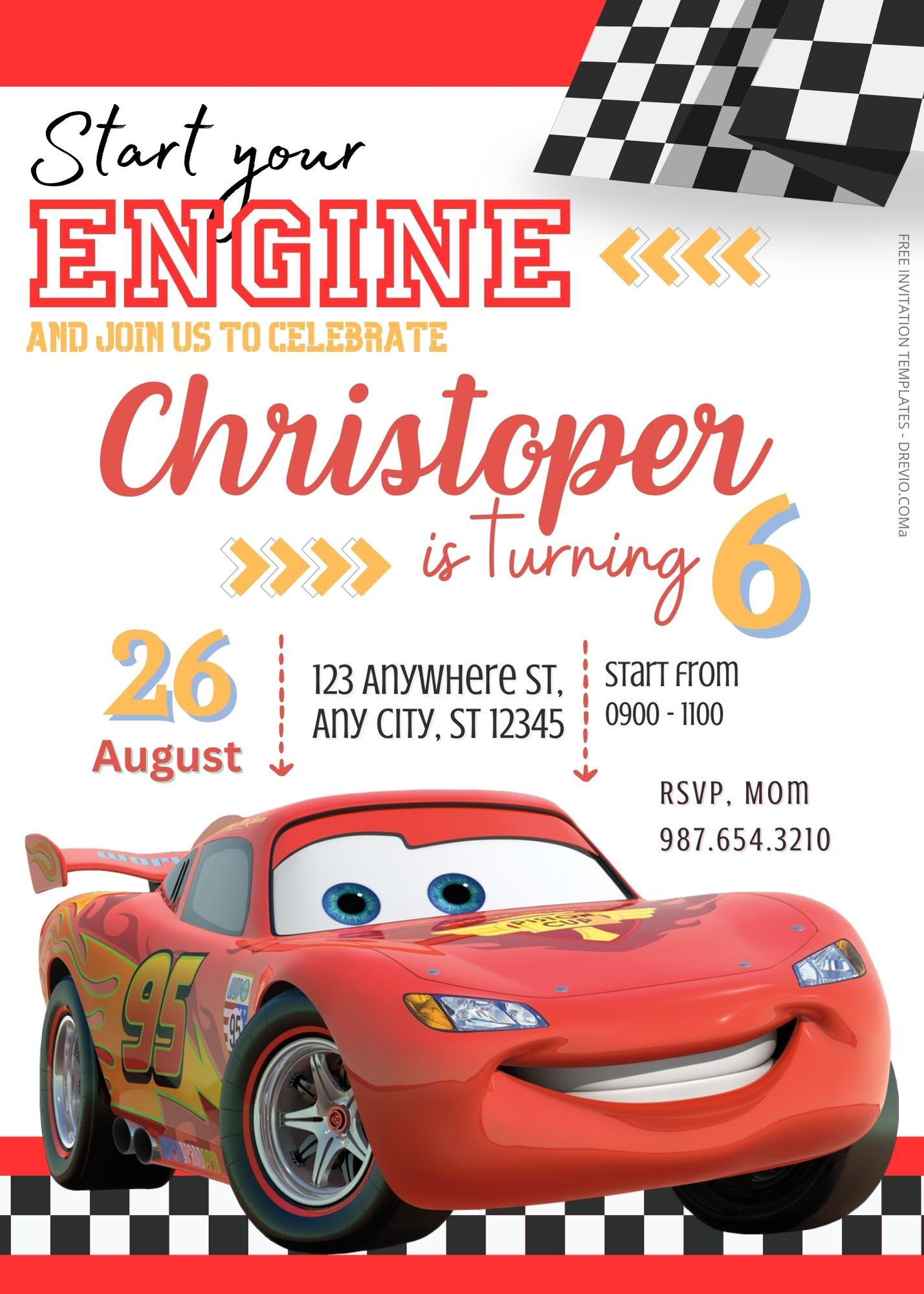 Free Cars Birthday Invitation Templates - Download Hundreds Free in Free Printable Birthday Invitations Cars Theme