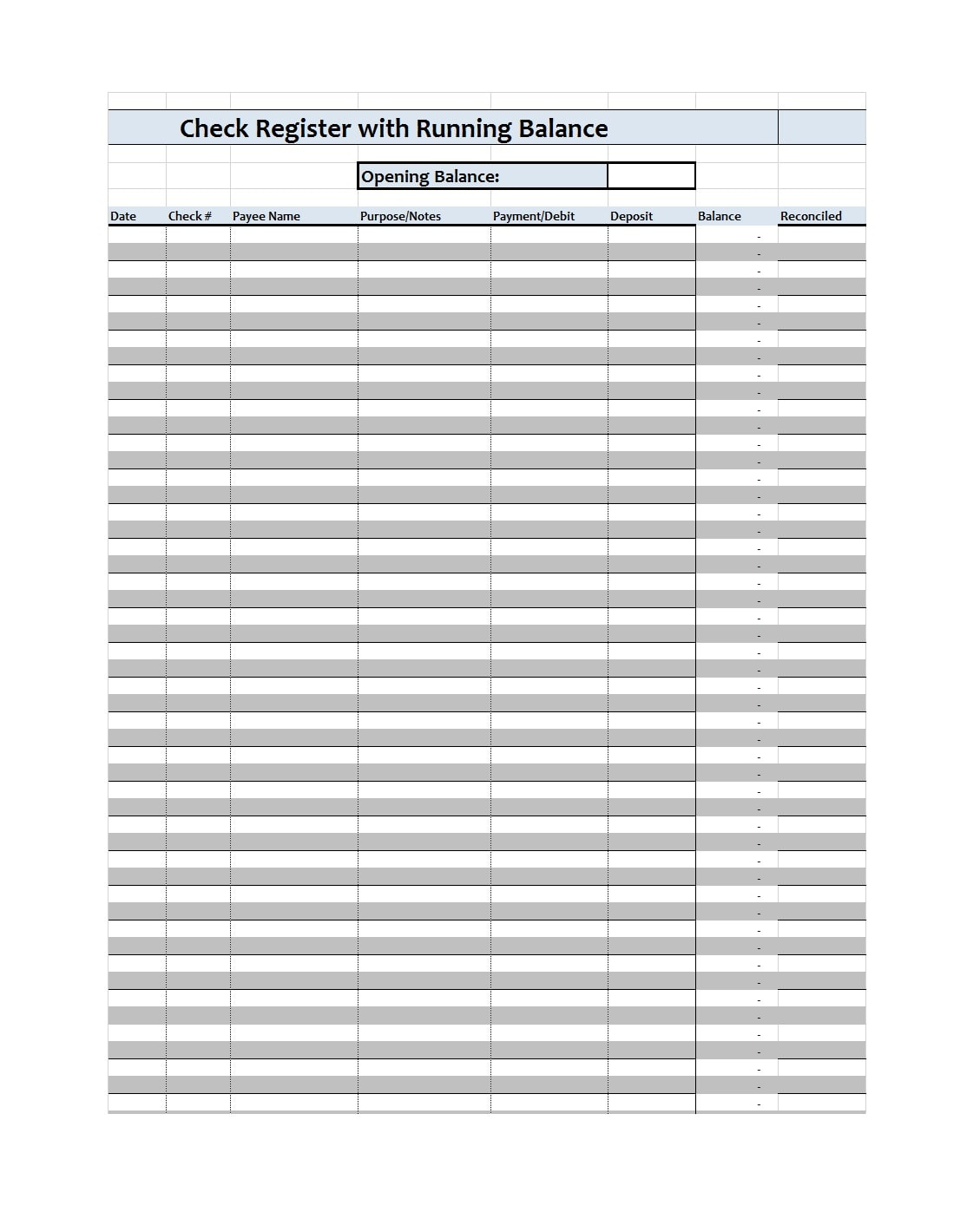 Free Checkbook Register Pdf Jubtic A5 Check Registers For Personal within Free Printable Check Register With Running Balance