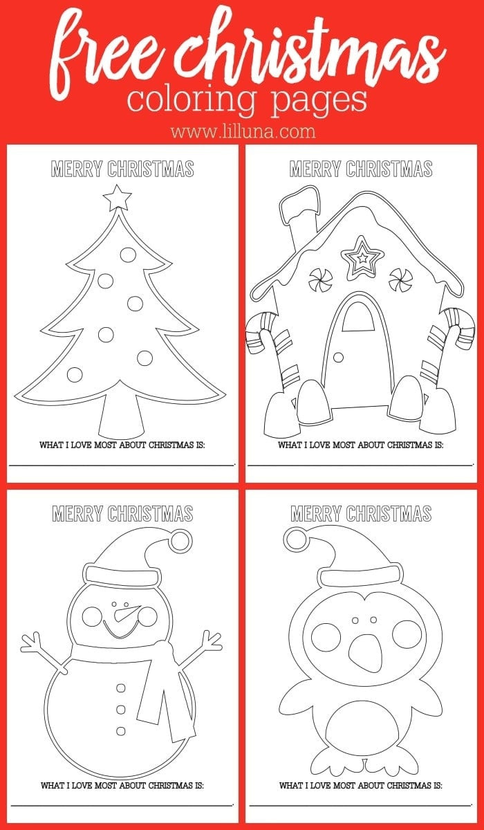 Free Christmas Coloring Sheets | Lil' Luna within Free Printable Christmas Coloring Sheets