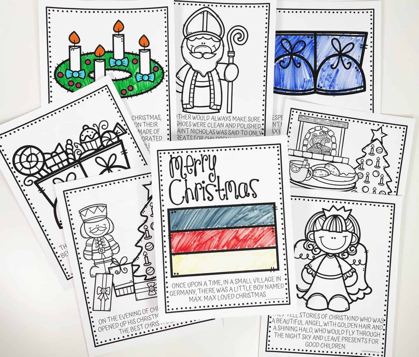 Free Christmas In Germany Coloring Pages For Kids in Free Printable German Christmas Cards