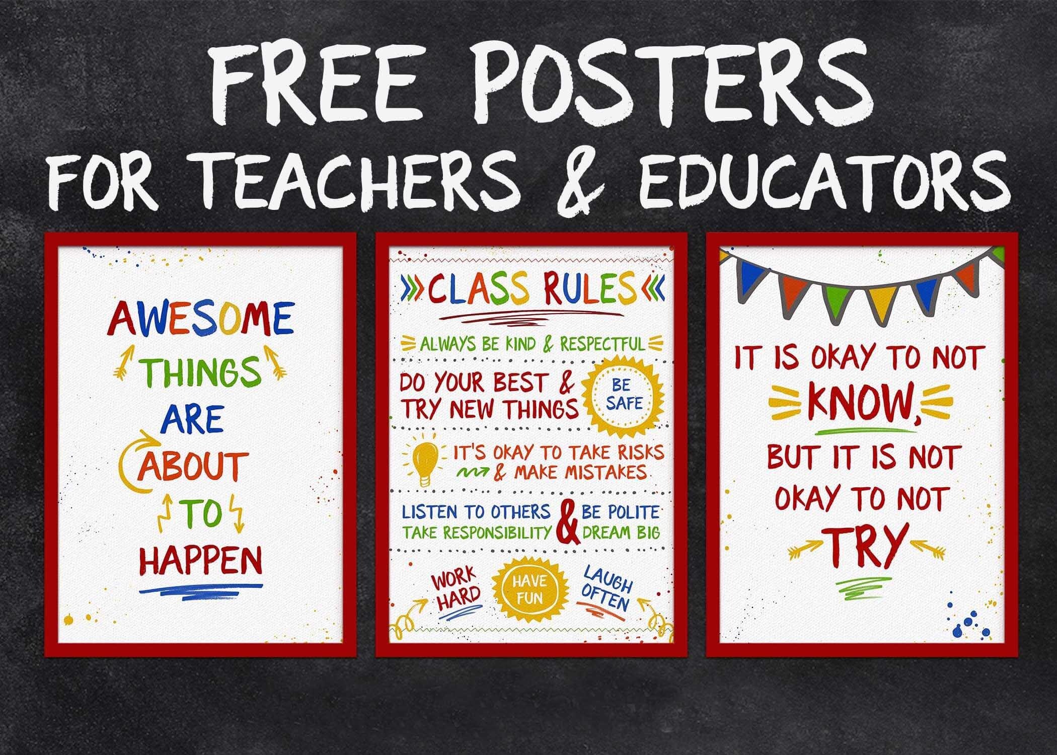 Free Classroom Posters - Ministering Printables in Free Printable Posters For Teachers