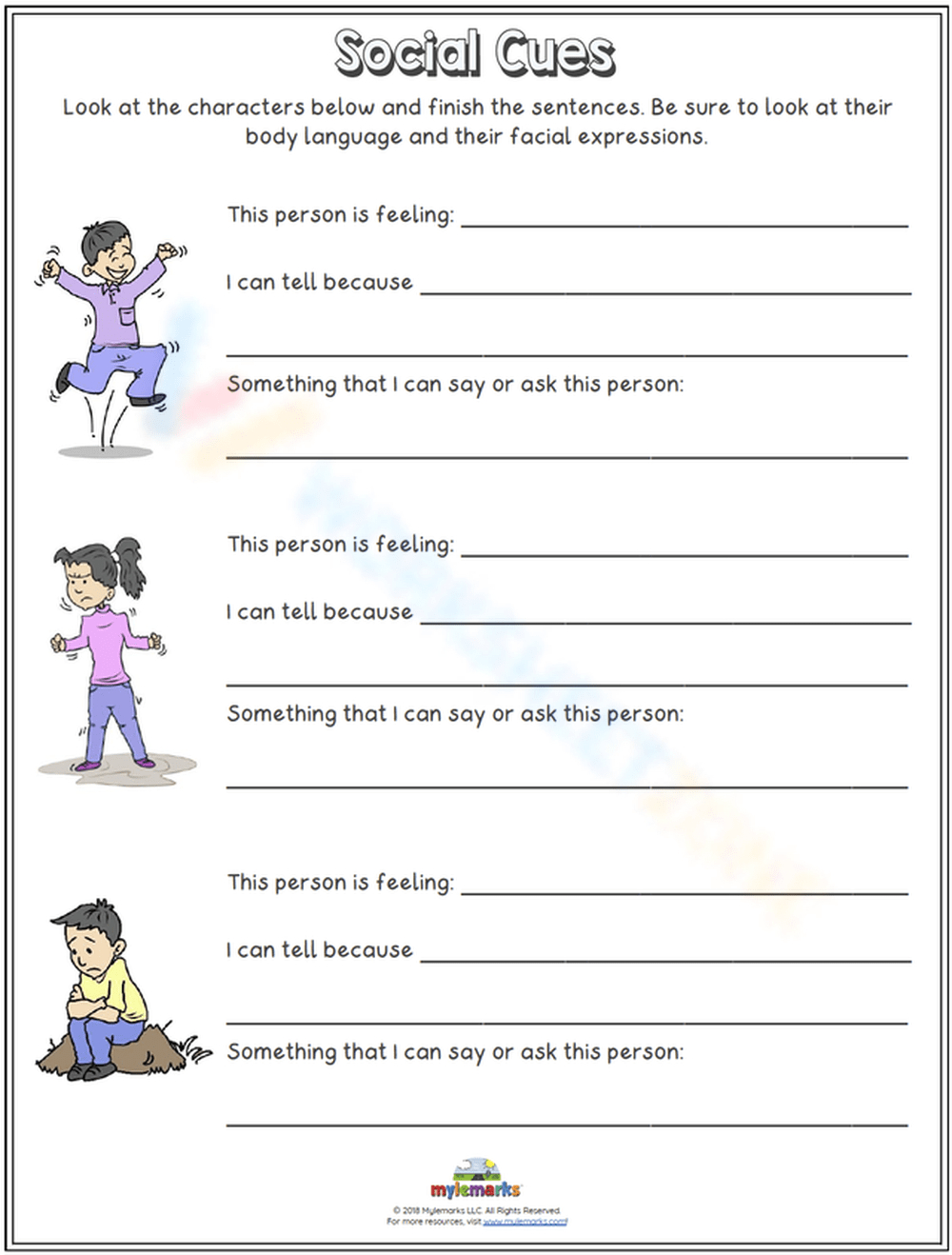 Free Collection Of Social Skills Worksheets For Autism for Free Printable Autism Worksheets