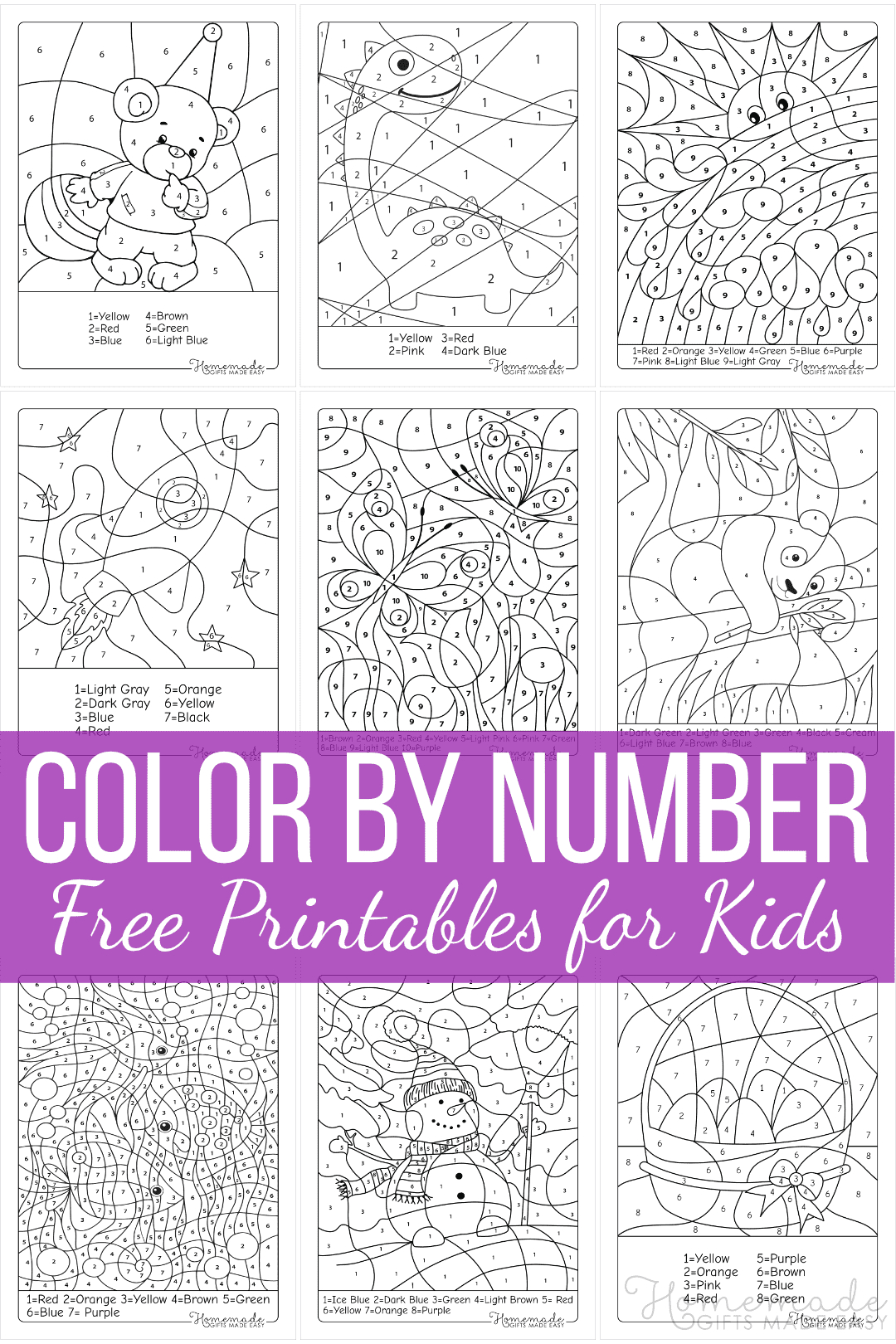 Free Colornumber Printables For Kids for Free Printables Com