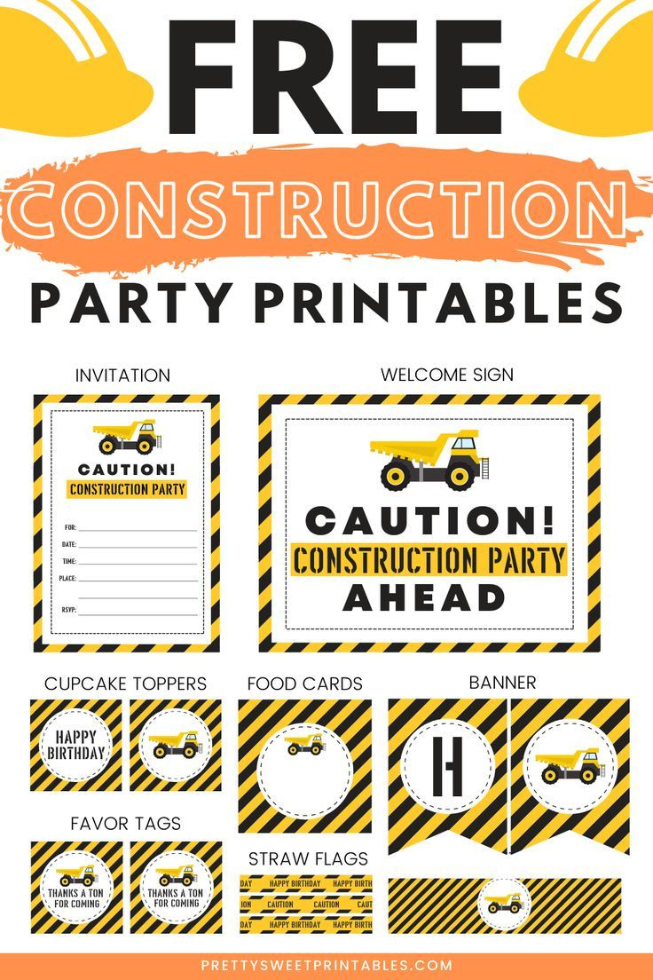 Free Construction Party Printables regarding Free Construction Party Printables