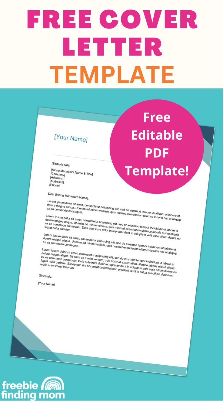 Free Cover Letter Template with regard to Free Printable Cover Letter Format