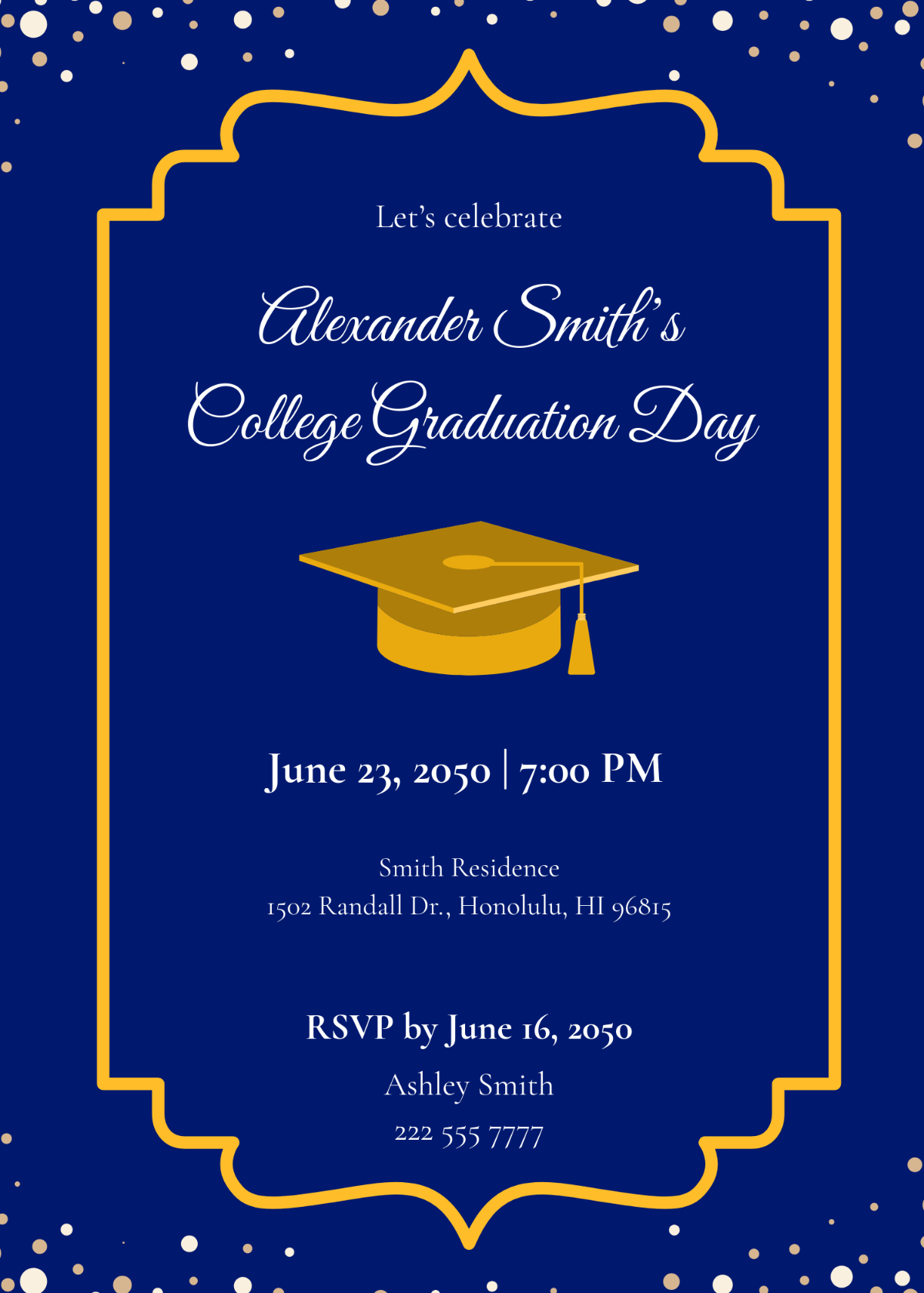 Free Creative Graduation Invitation Template To Edit Online in Free Printable Graduation Invitation Templates