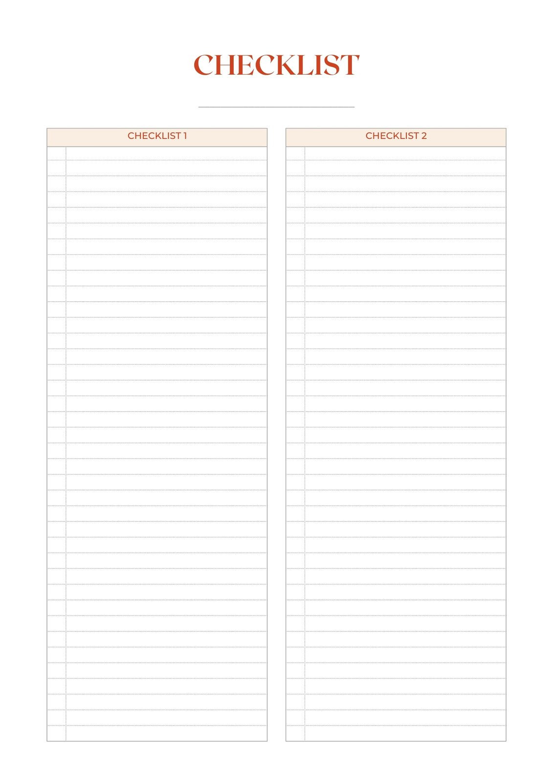 Free, Custom Downloadable Checklist Templates | Canva regarding Printable Checklist Template Free