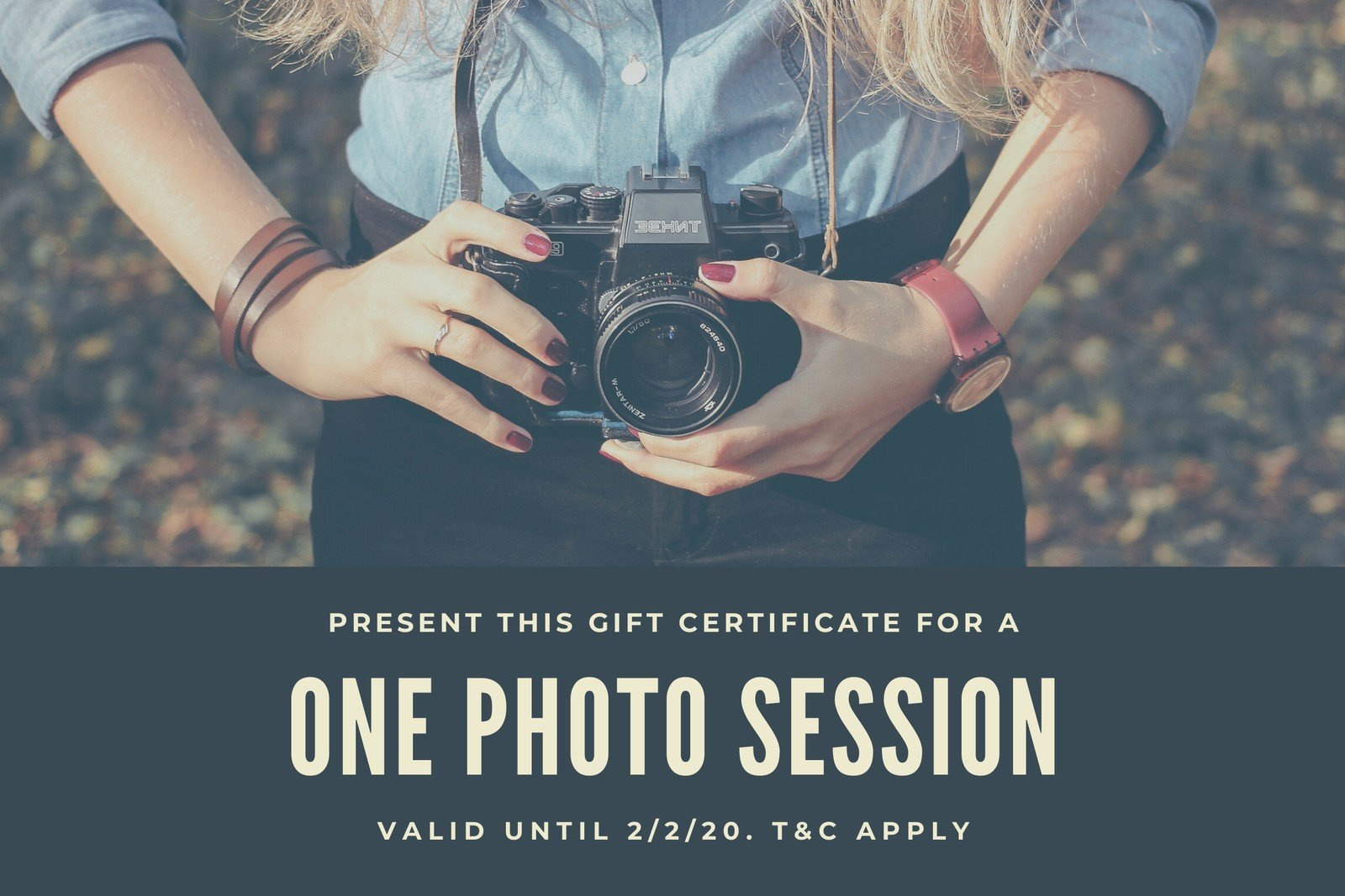 Free Custom Photography Gift Certificate Templates | Canva inside Free Printable Photography Gift Certificate Template