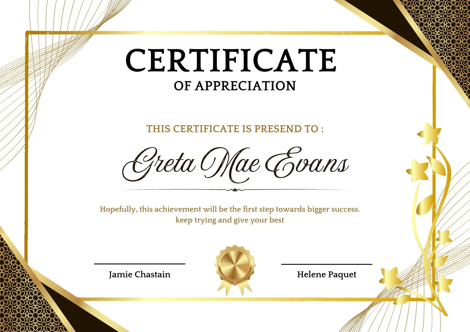 Free, Custom Printable Appreciation Certificate Templates | Canva in Free Printable Templates For Certificates Of Recognition