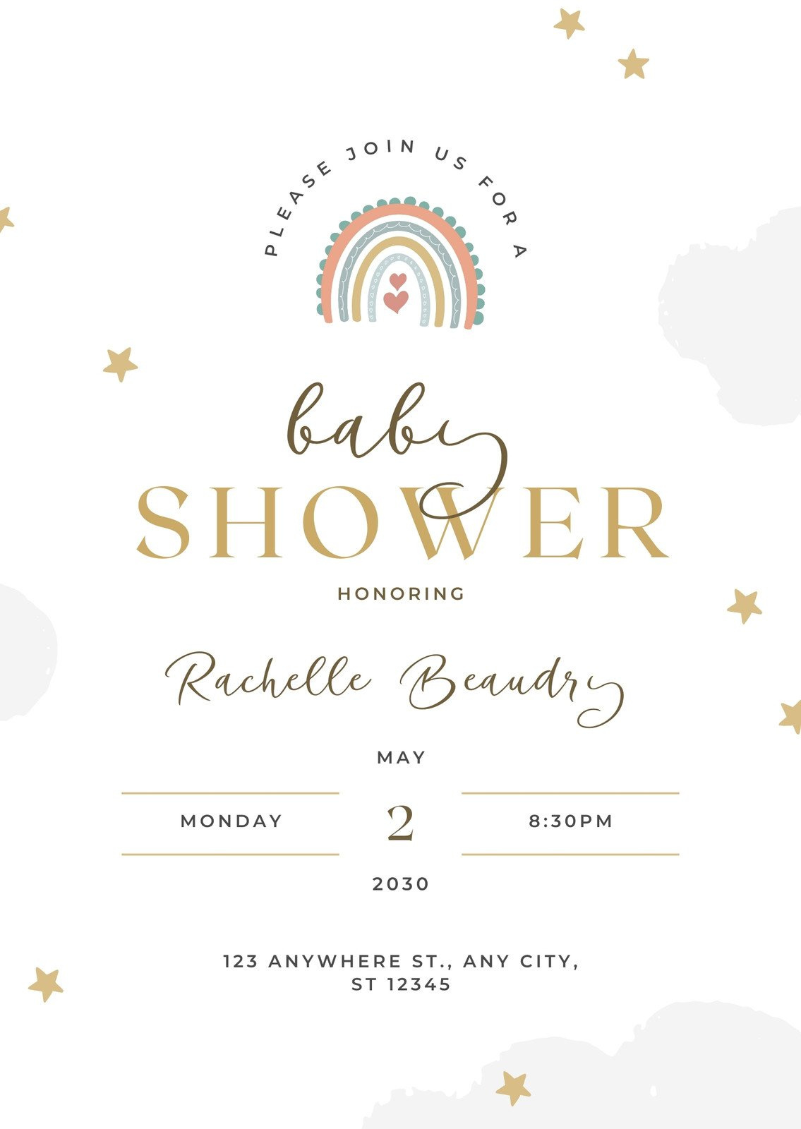 Free, Custom Printable Baby Shower Invitation Templates | Canva pertaining to Make Baby Shower Invitations Online Free Printable