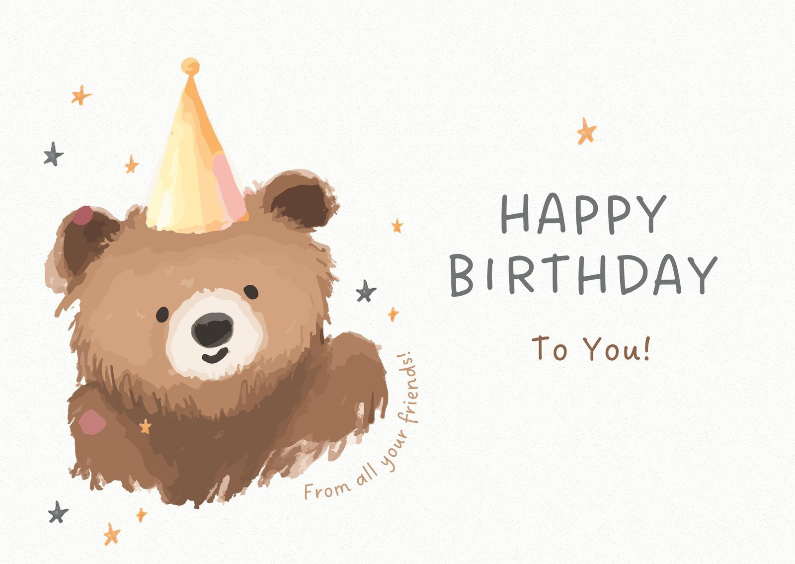 Free, Custom Printable Birthday Card Templates | Canva for Free Online Printable Birthday Cards