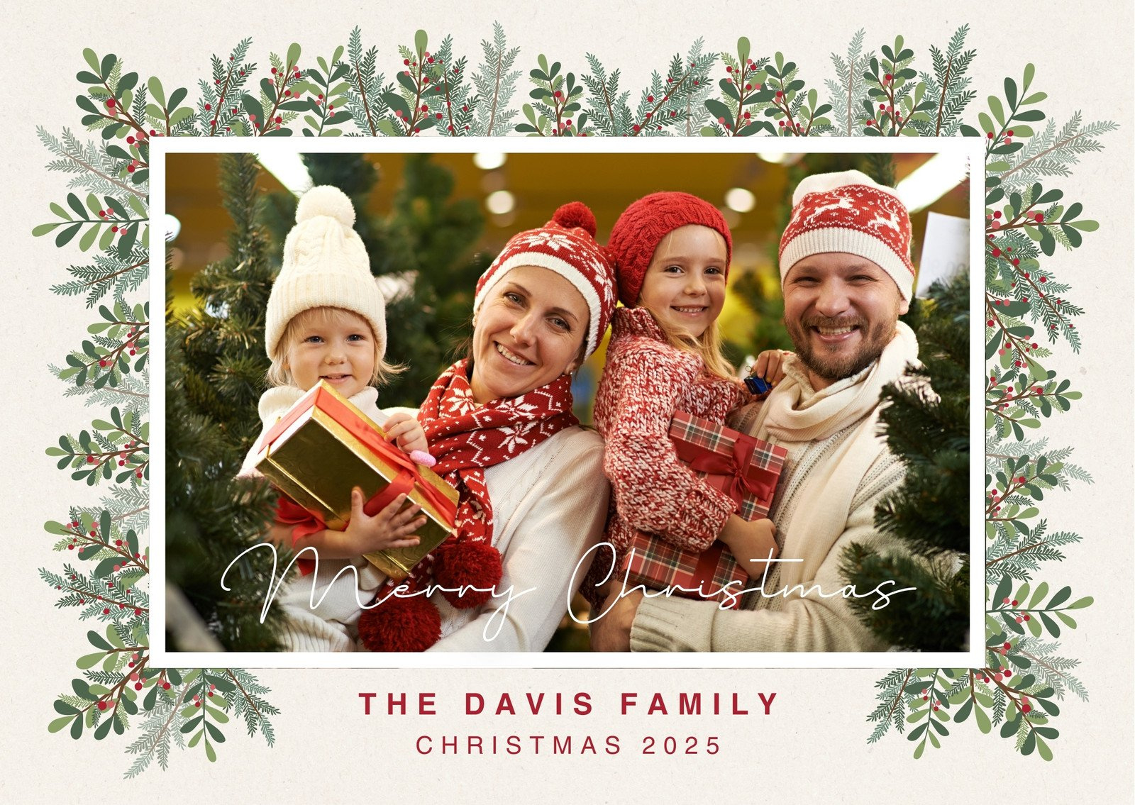 Free Custom Printable Christmas Card Templates | Canva for Free Printable Christmas Cards With Photo Insert