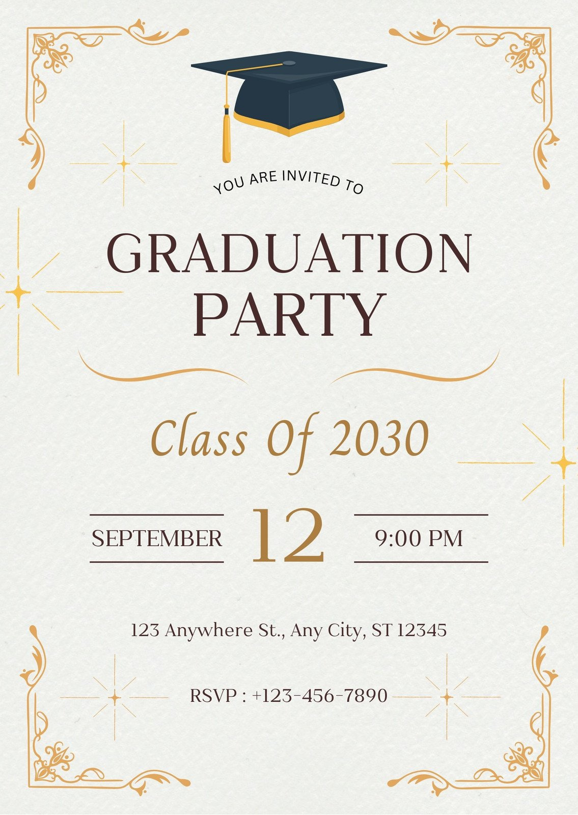 Free Custom Printable Graduation Invitation Templates | Canva pertaining to Free Printable Graduation Party Invitations
