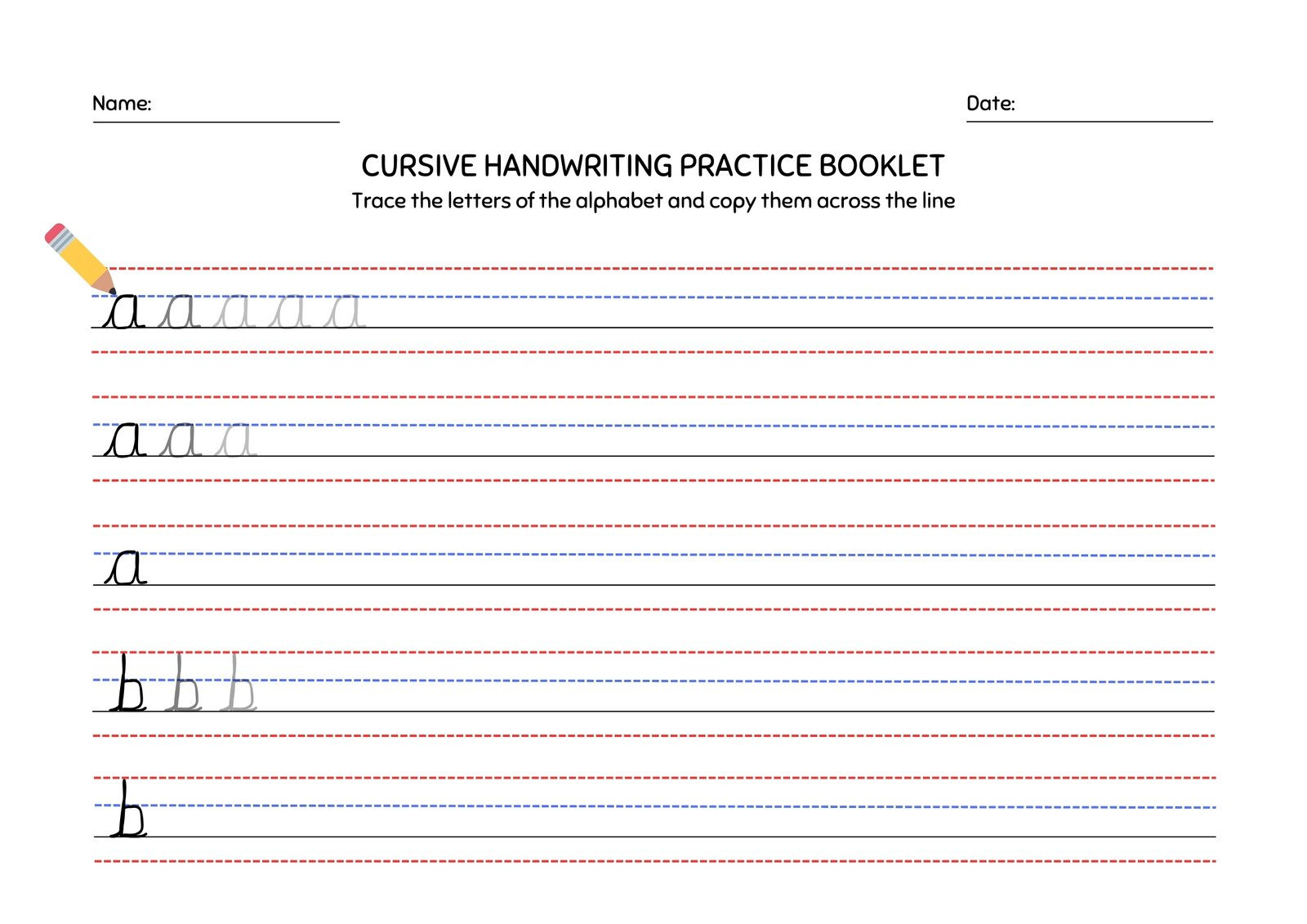 Free Custom Printable Handwriting Worksheet Templates | Canva with Free Handwriting Printables