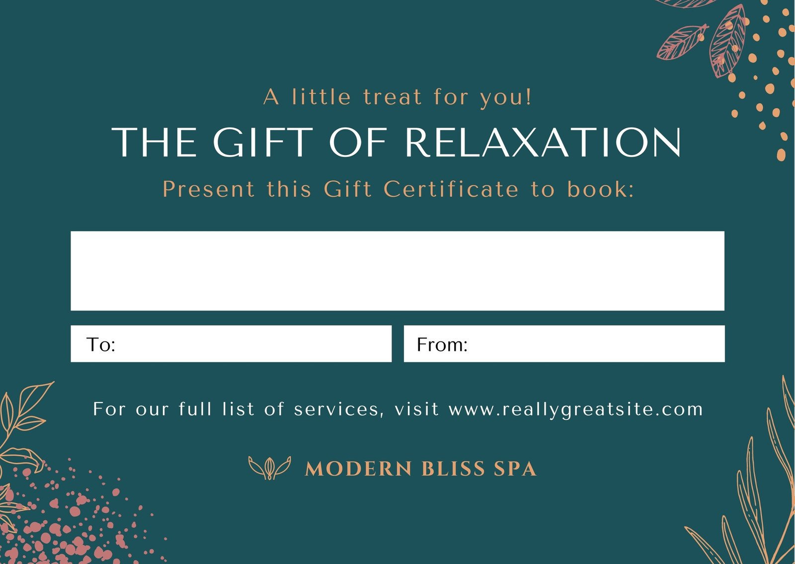 Free Custom Printable Massage Gift Certificate Templates | Canva inside Free Massage Coupon Printable