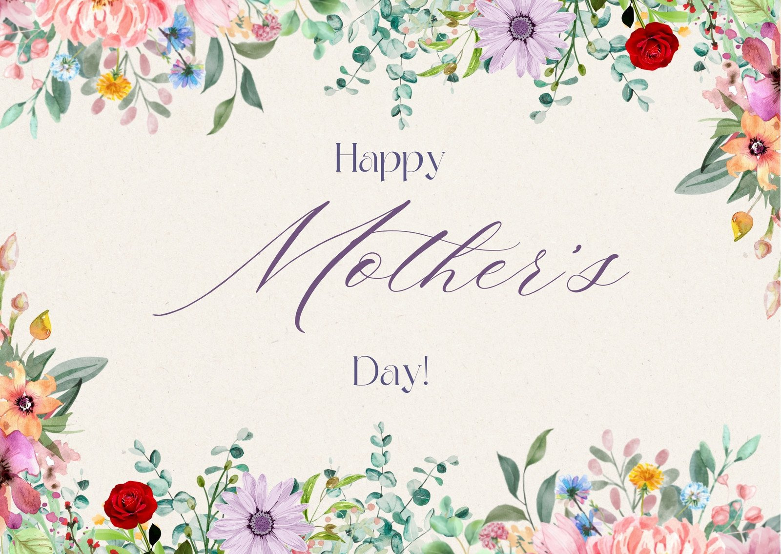 Free Custom Printable Mother&amp;#039;S Day Card Templates | Canva within Make Mother Day Card Online Free Printable