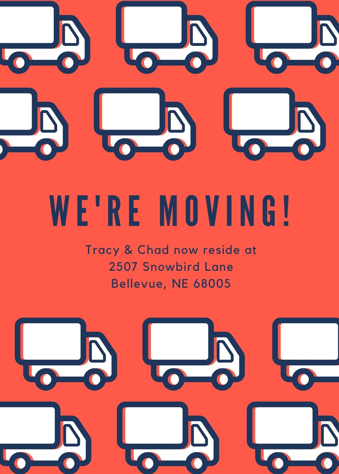 Free, Custom Printable Moving Announcement Templates | Canva intended for We Are Moving Cards Free Printable