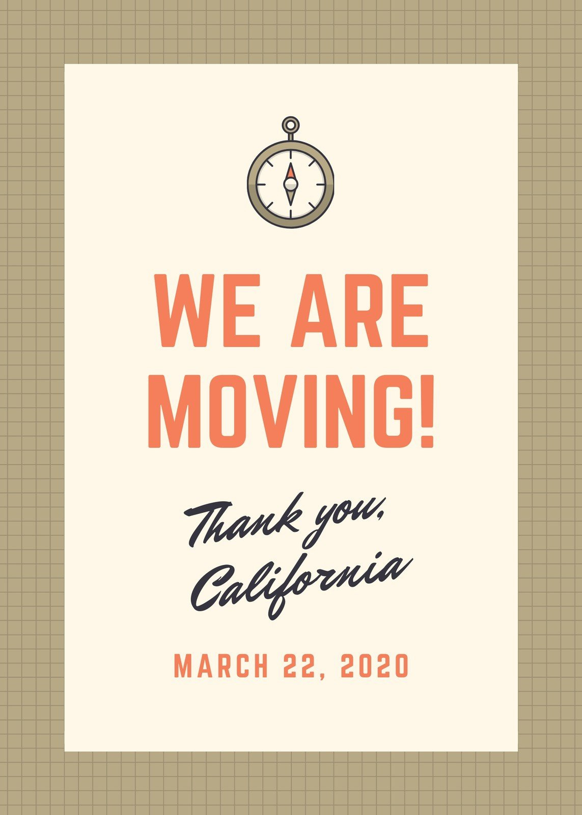 Free, Custom Printable Moving Announcement Templates | Canva with We Are Moving Cards Free Printable