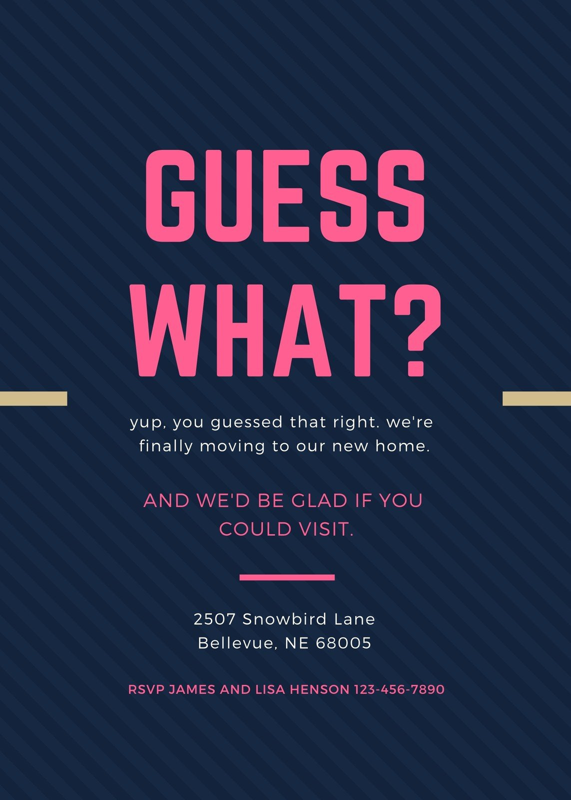 Free, Custom Printable Moving Announcement Templates | Canva within Free Printable Moving Announcement Templates