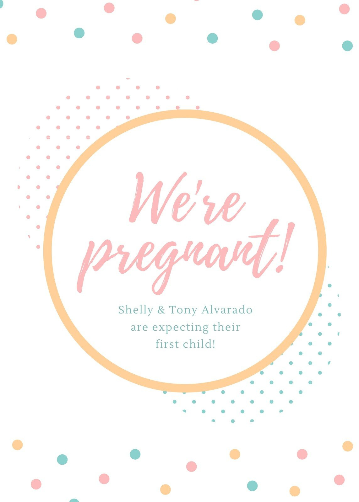 Free, Custom Printable Pregnancy Announcement Templates | Canva throughout Free Printable Baby Announcement Templates