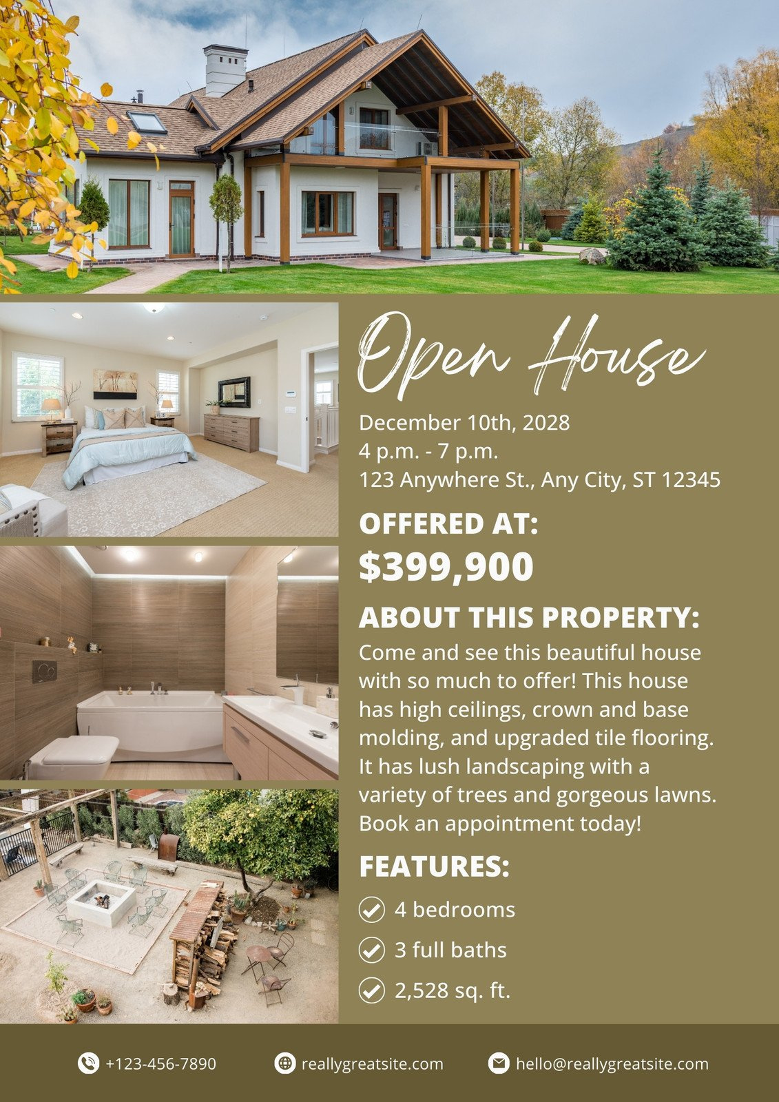 Free Custom Printable Real Estate Flyer Templates | Canva throughout Free Printable Real Estate Flyer Templates
