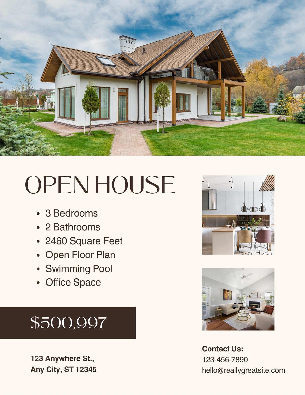 Free Custom Printable Real Estate Flyer Templates | Canva with Free Printable Real Estate Flyer Templates
