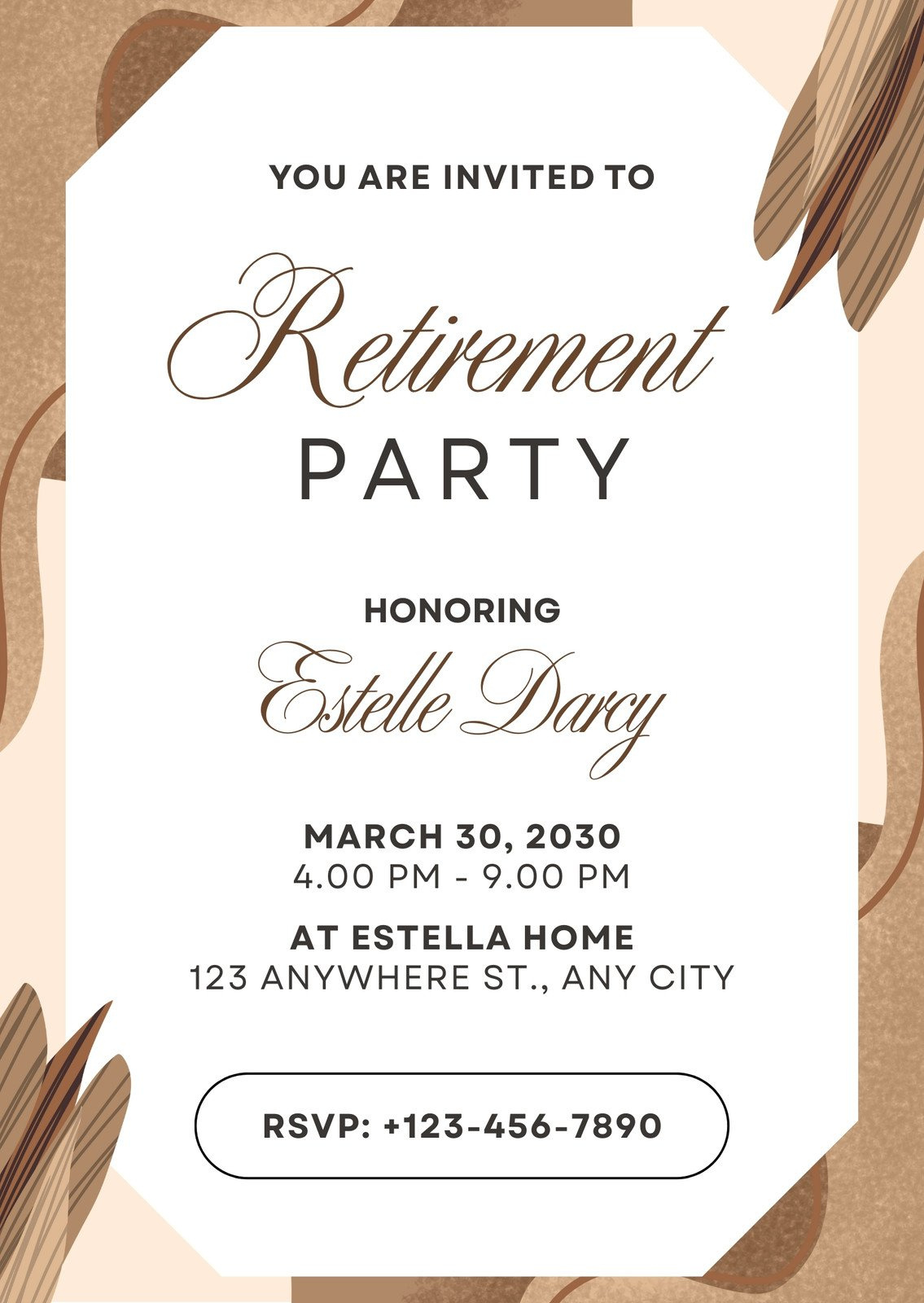 Free Custom Printable Retirement Party Invitation Templates | Canva for Free Printable Retirement Party Invitations