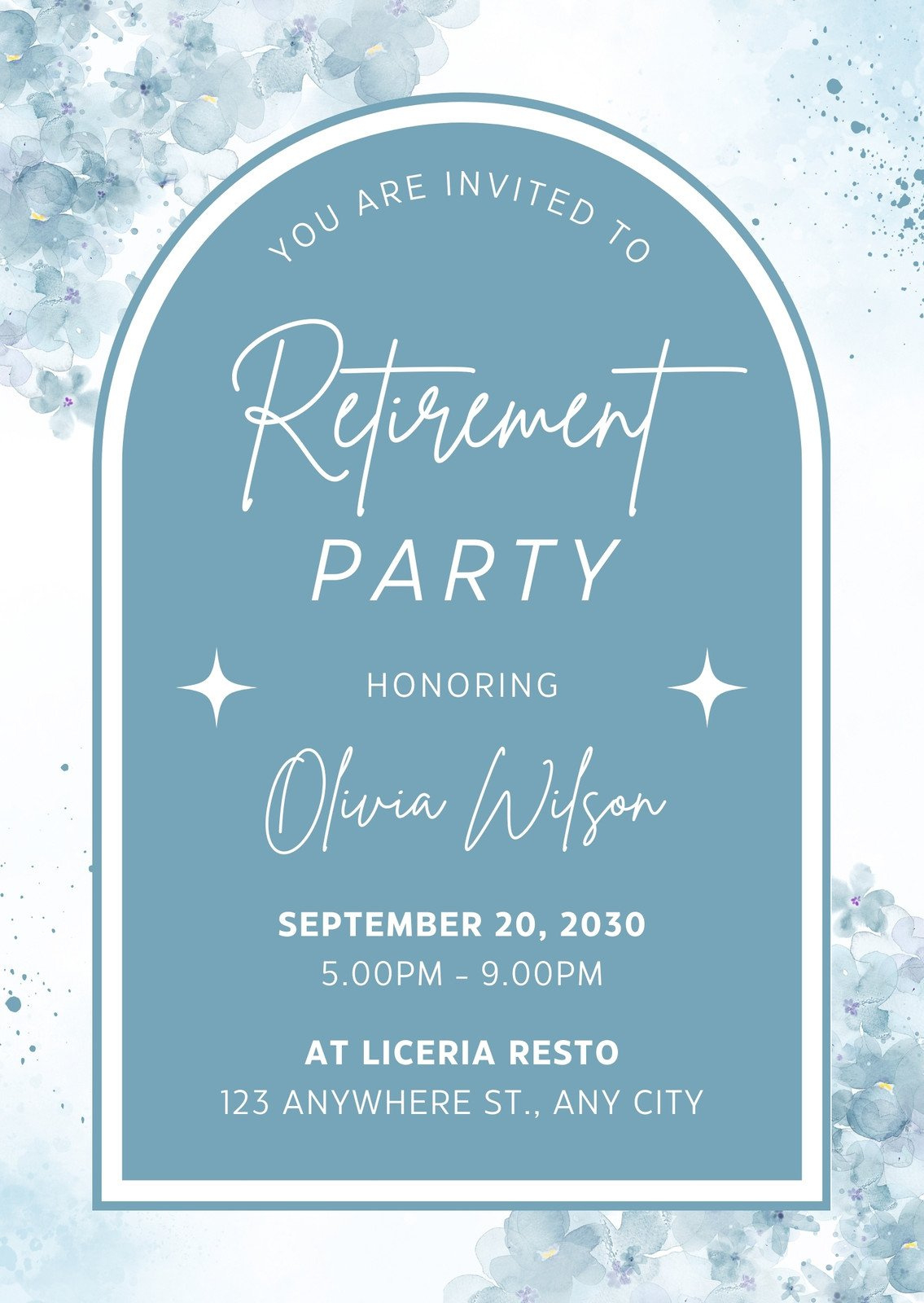 Free Custom Printable Retirement Party Invitation Templates | Canva regarding Free Printable Retirement Party Invitations