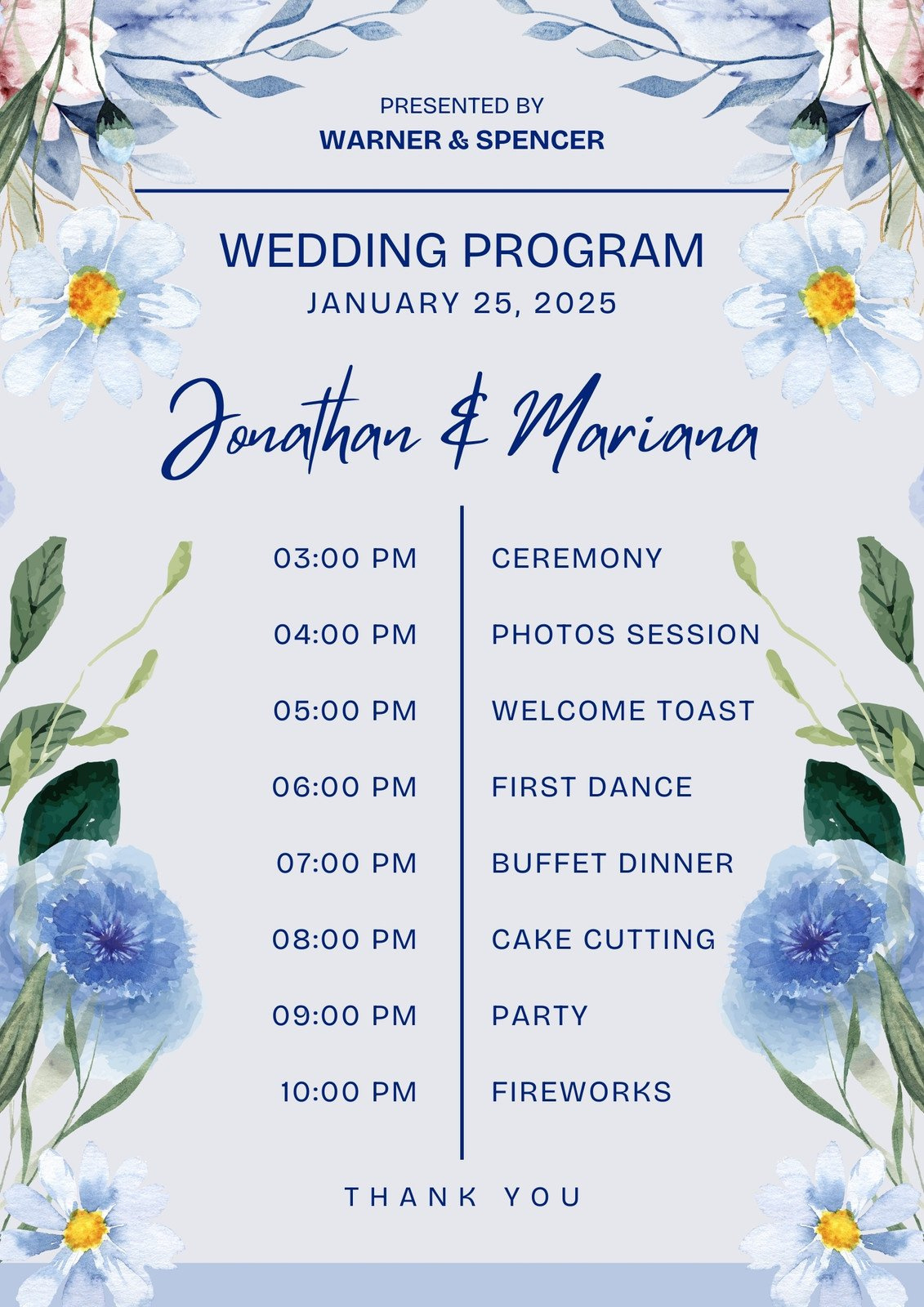 Free, Custom Printable Wedding Program Templates | Canva in Free Printable Wedding Program Templates