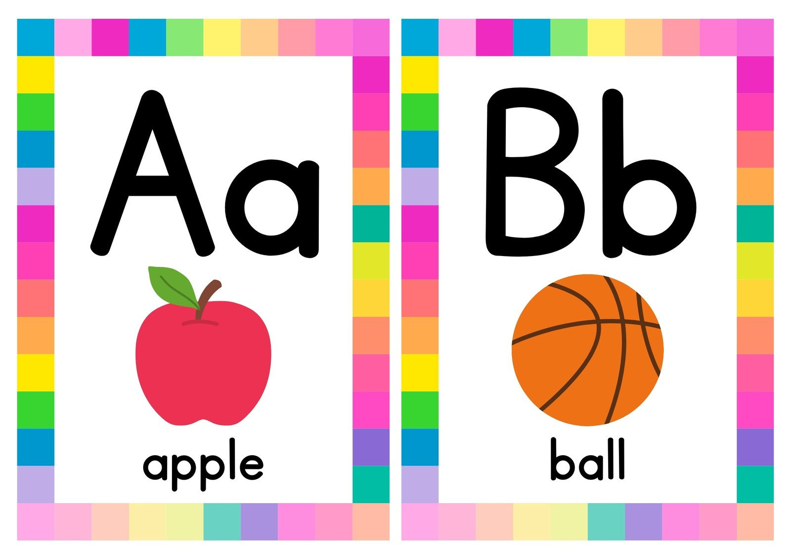 Free Customizable Alphabet Flashcard Templates | Canva for Free Printable Alphabet Cards With Pictures