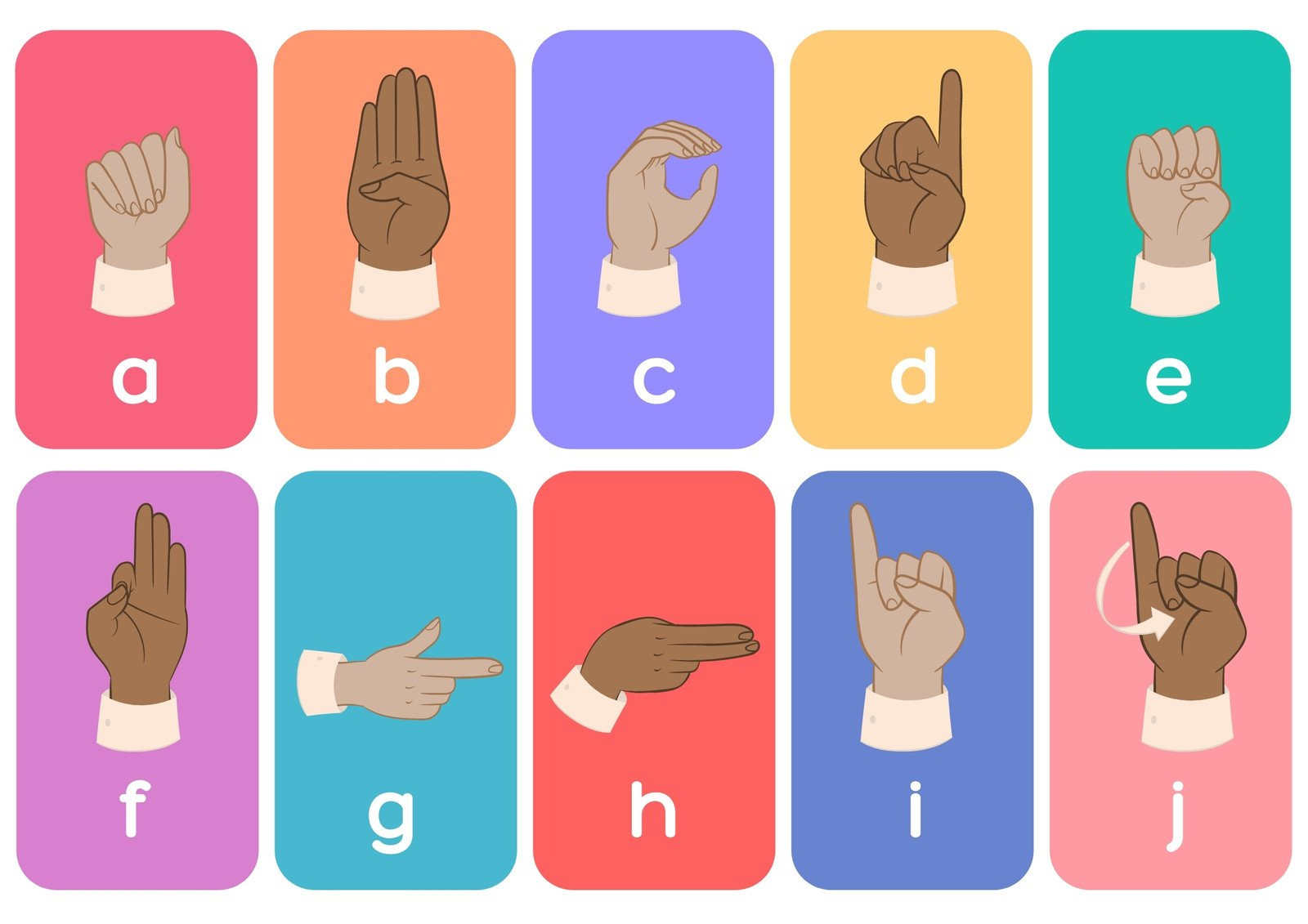 Free Customizable Alphabet Flashcard Templates | Canva throughout Sign Language Flash Cards Free Printable