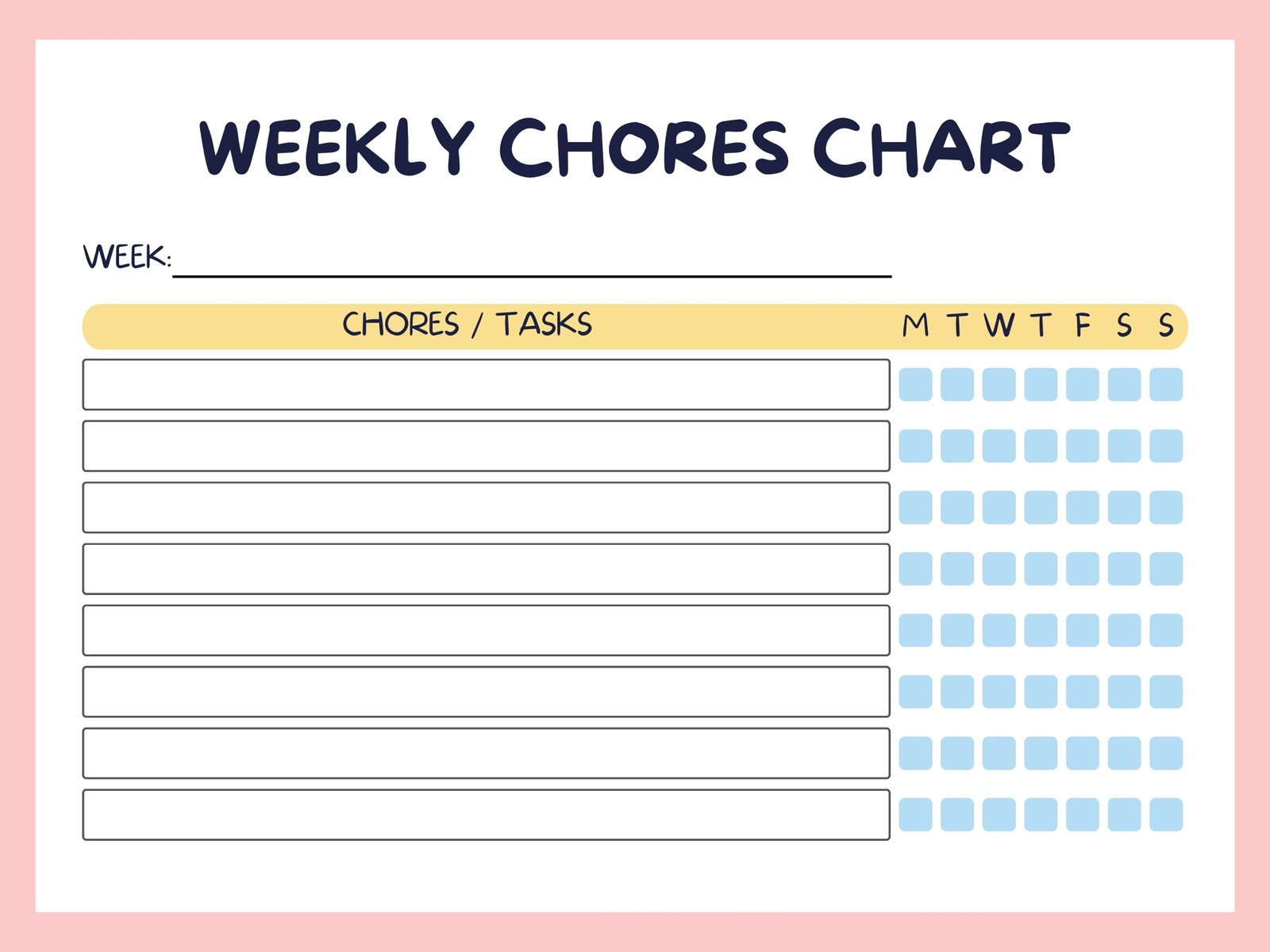 Free Customizable Chore Chart Templates To Print | Canva pertaining to Free Printable Chore List For Teenager