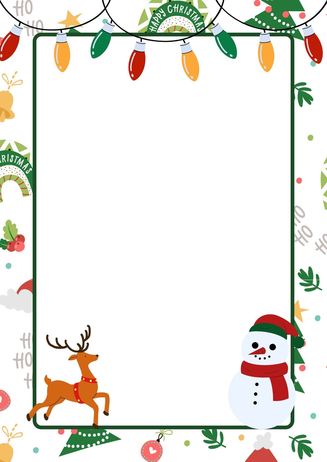 Free Customizable Christmas Page Border Templates | Canva with regard to Free Printable Christmas Frames And Borders